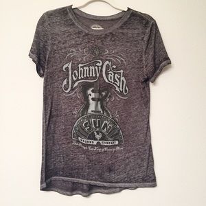 Johnny Cash Burnout Sun Records Graphic Tee